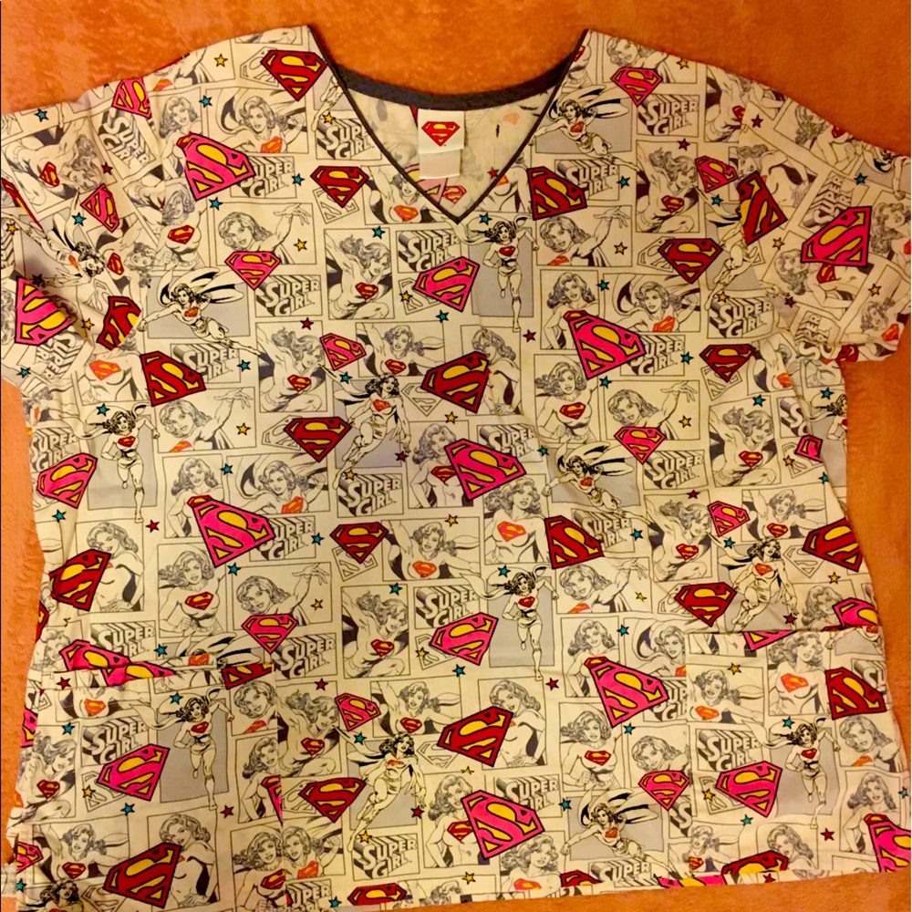 Supergirl scrub top